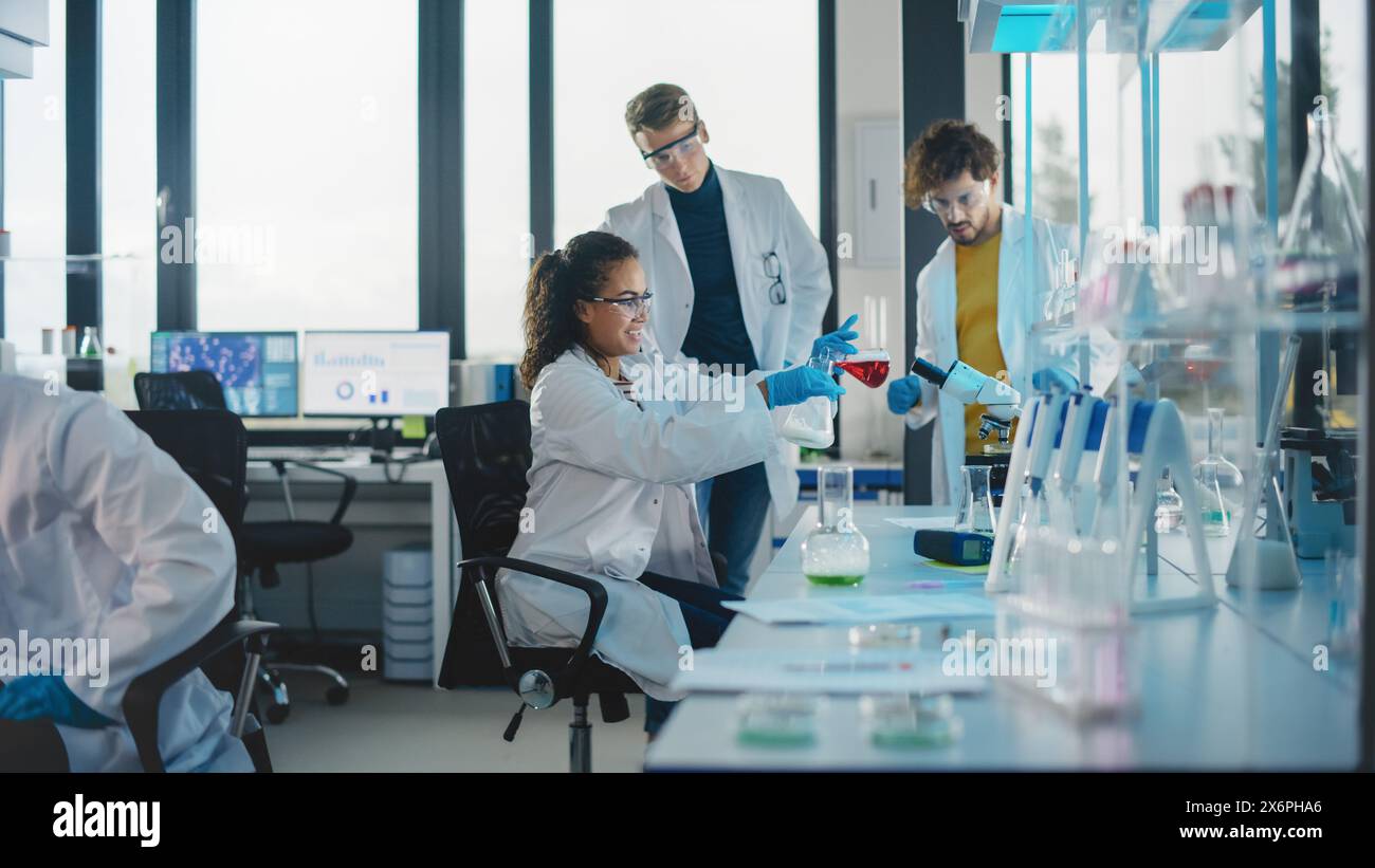 Lab equipment mix chemical together hi-res stock photography and images ...