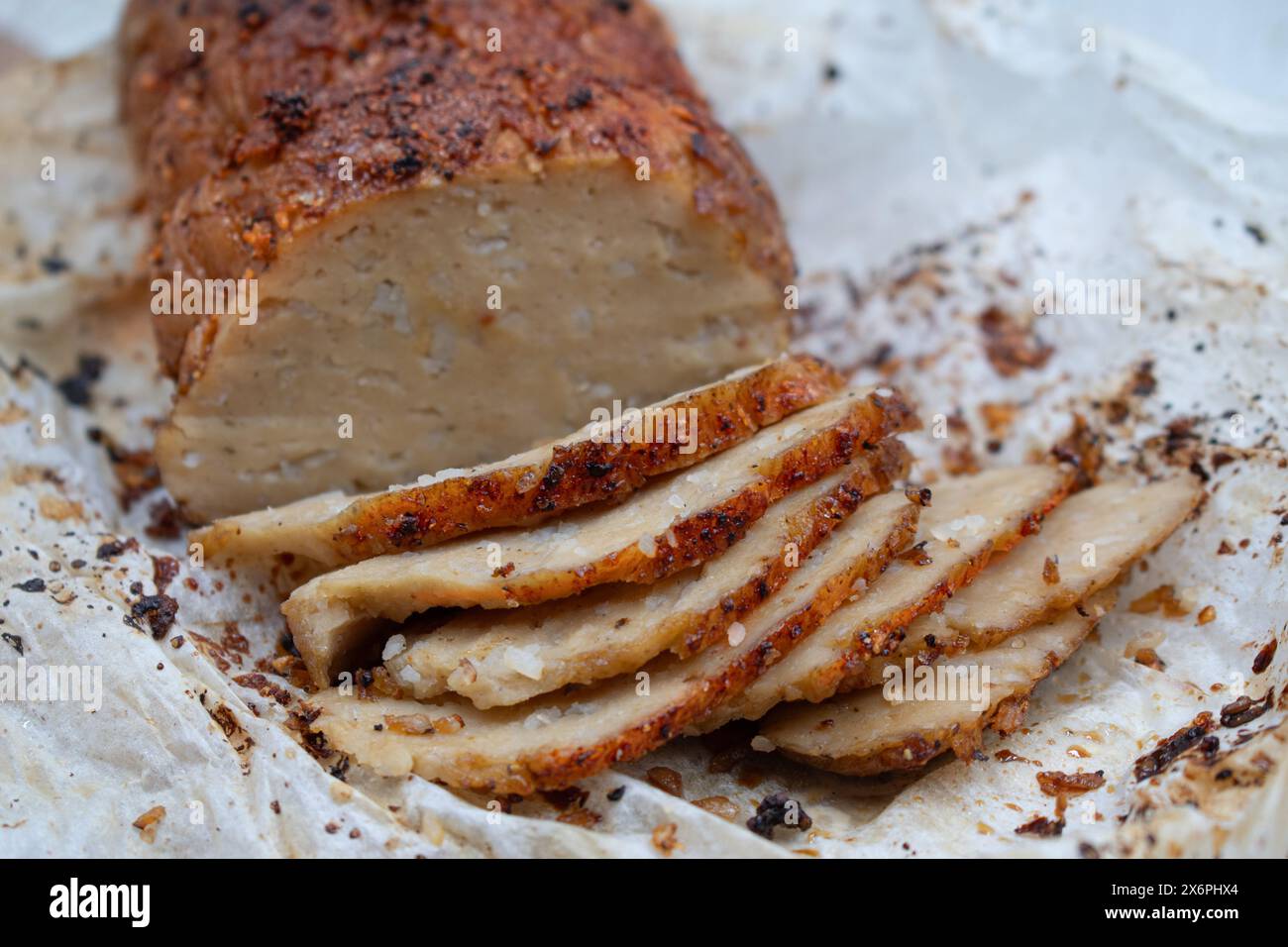 Plant based meat alternative seitan made of vital wheat gluten