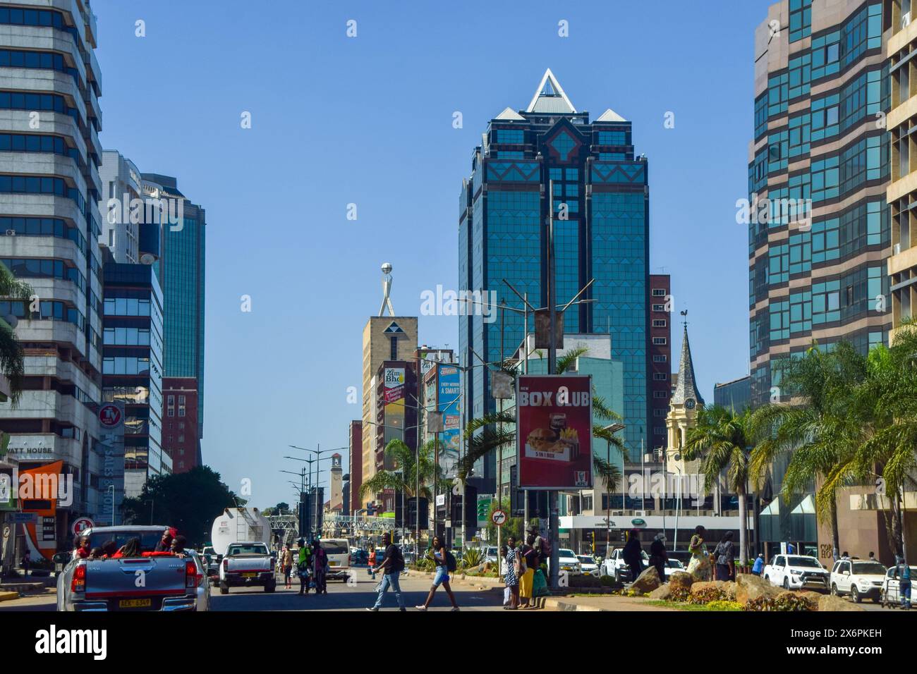 Harare, Zimbabwe, 5th May 2024: Harare city centre, daytime view