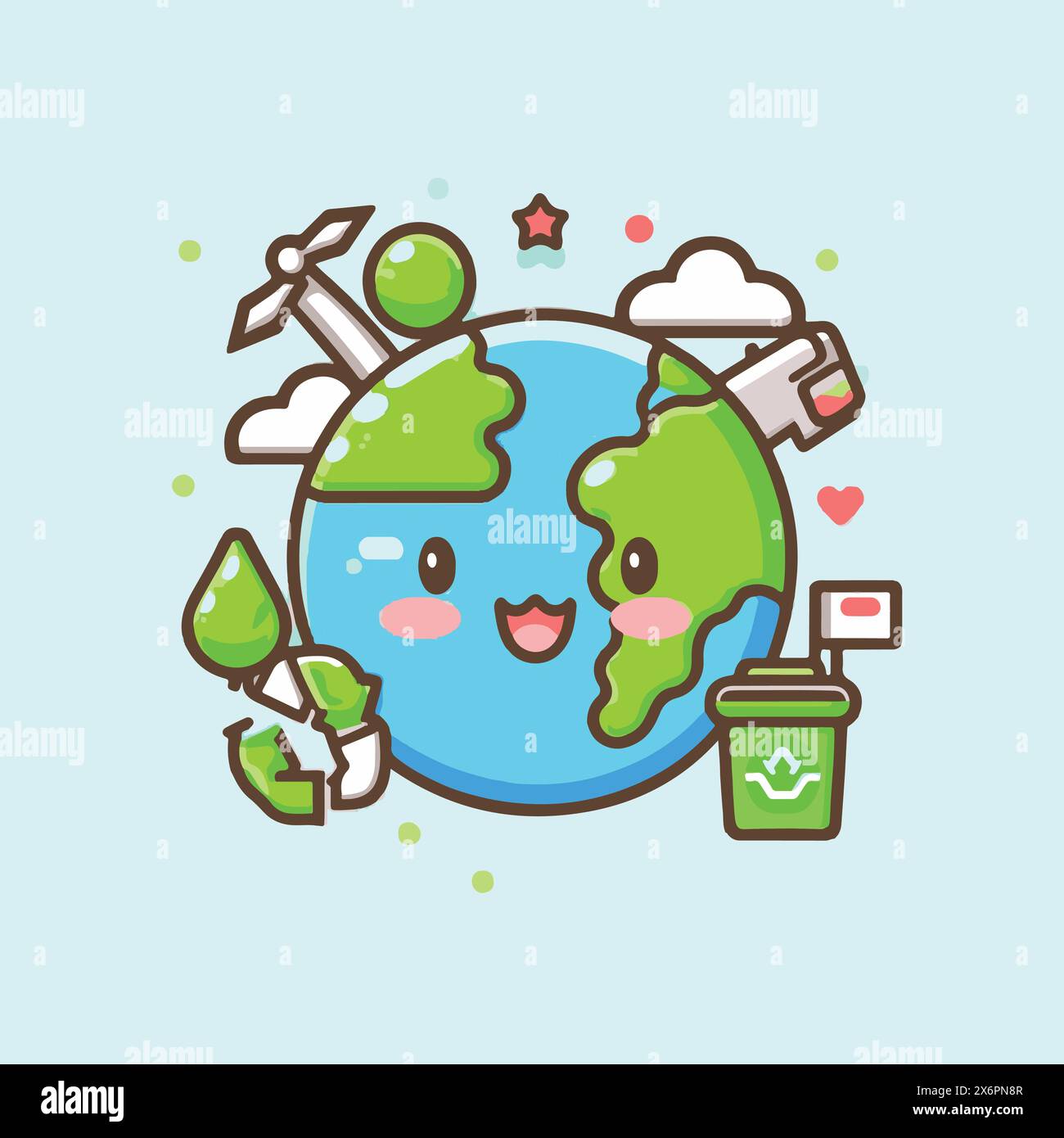 Playful Educational Earth and Environment Cartoon Vectors: Fun and ...