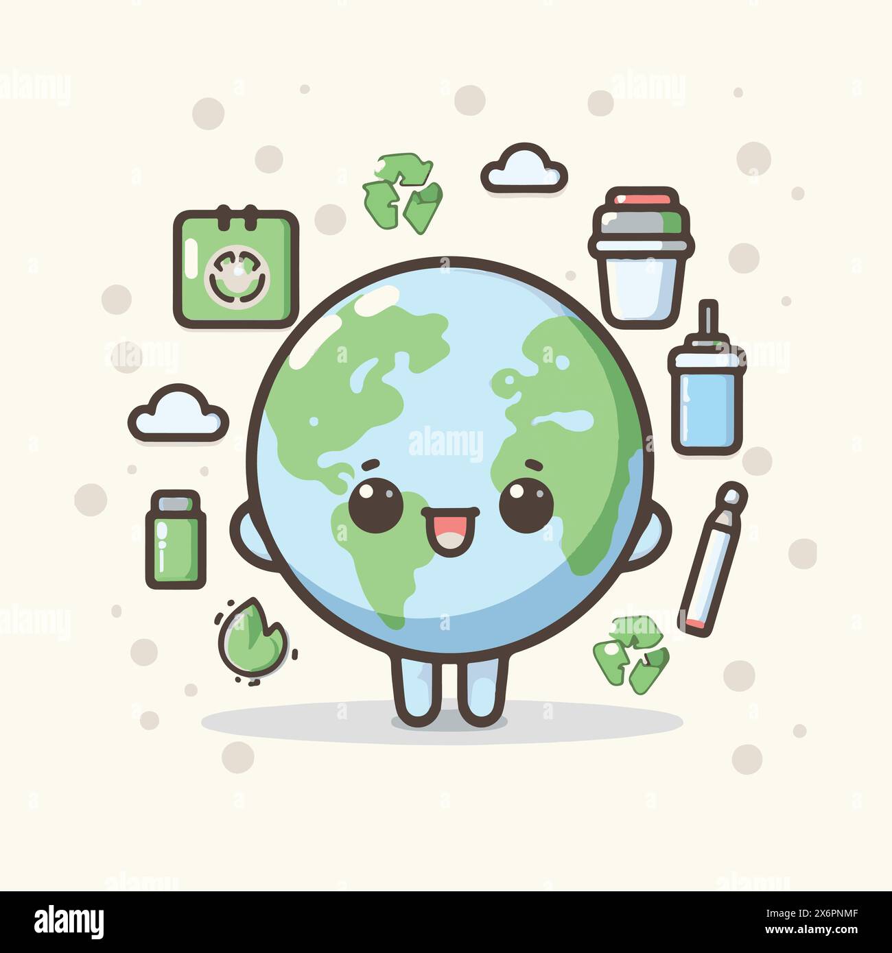 Playful Educational Earth and Environment Cartoon Vectors Fun and
