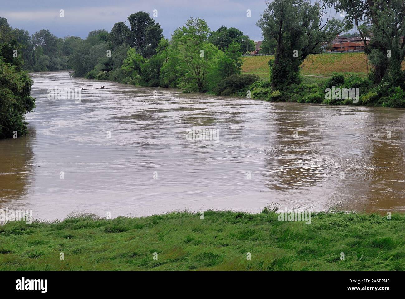 Italy, Venetian countryside, May 16th, 2024. Two days of heavy rain ...