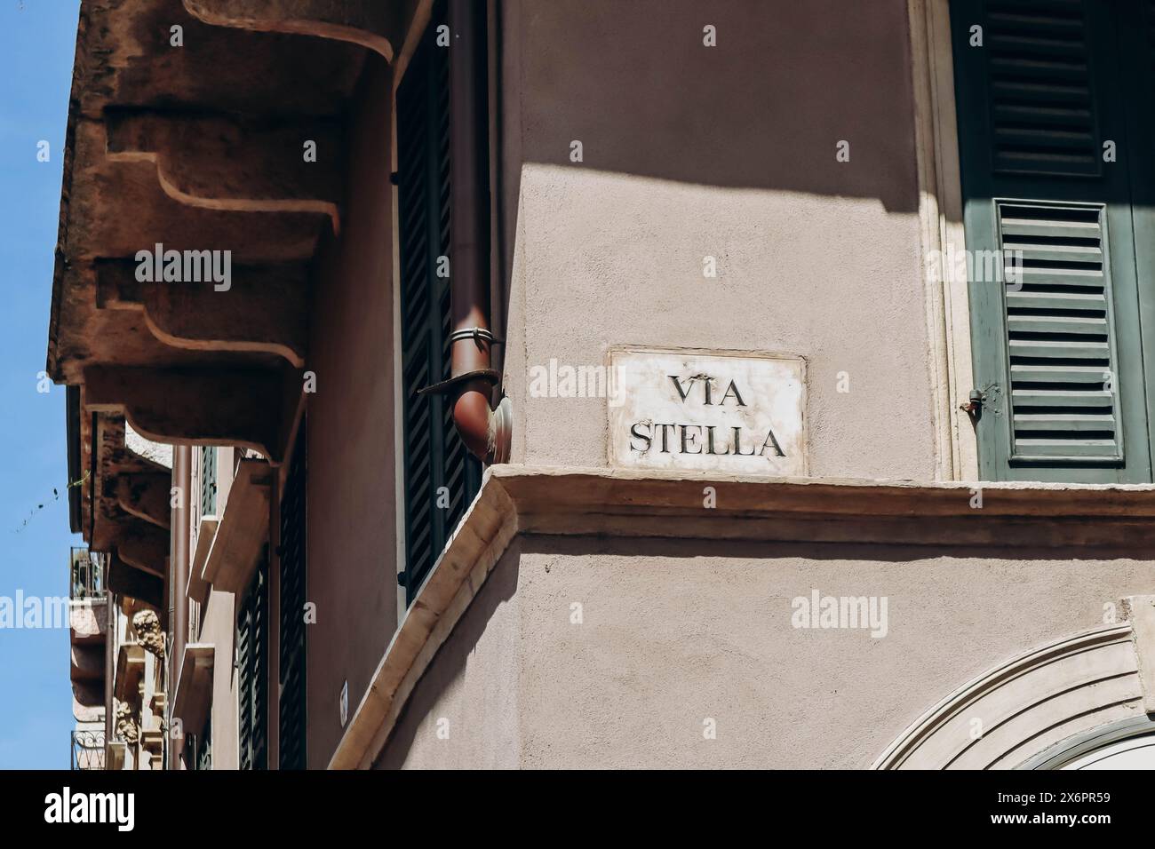 Stella street in the center of Verona Stock Photo