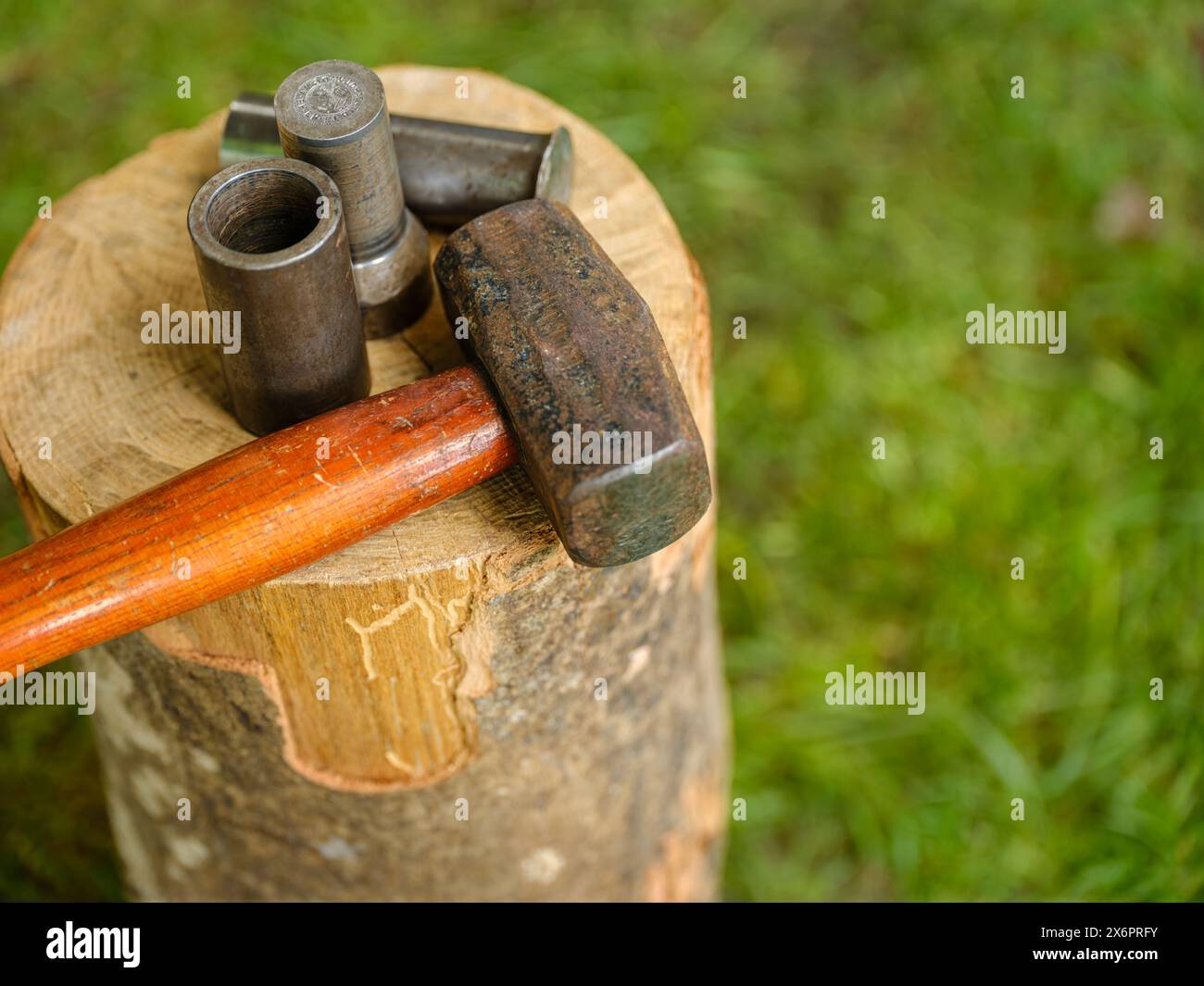 Malmesbury, Wiltshire, England - Saturday 4th May 2024. Civil War Money Coin Stamp - The 'Colonel Devereuxs Regiment' come to the hillside town of Mal Stock Photo