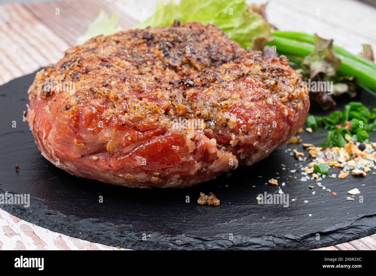 Vegan mock meat, made of wheat gluten, plant based. Steamed, roasted