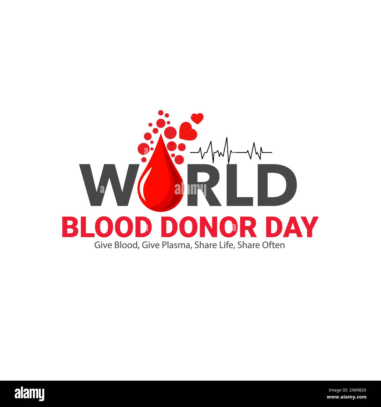 World Blood Donor and Awareness creative unique design. World Blood ...