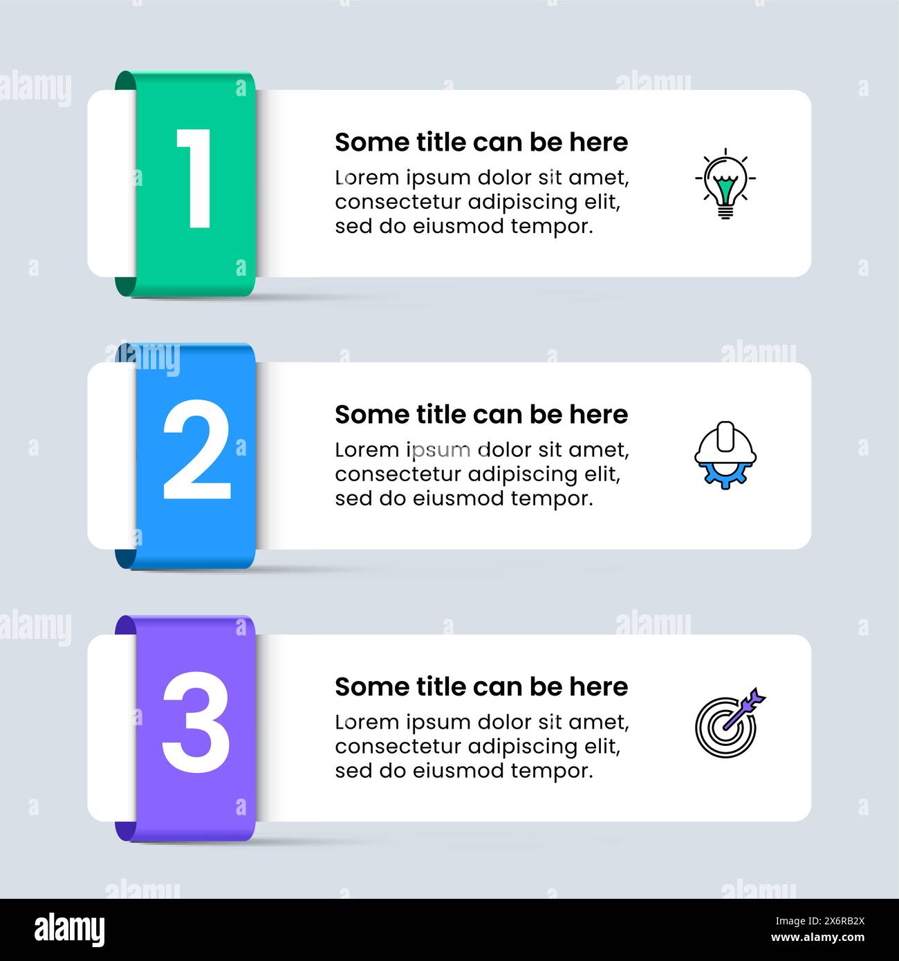 Infographic template with icons and 3 options or steps. Can be used for ...