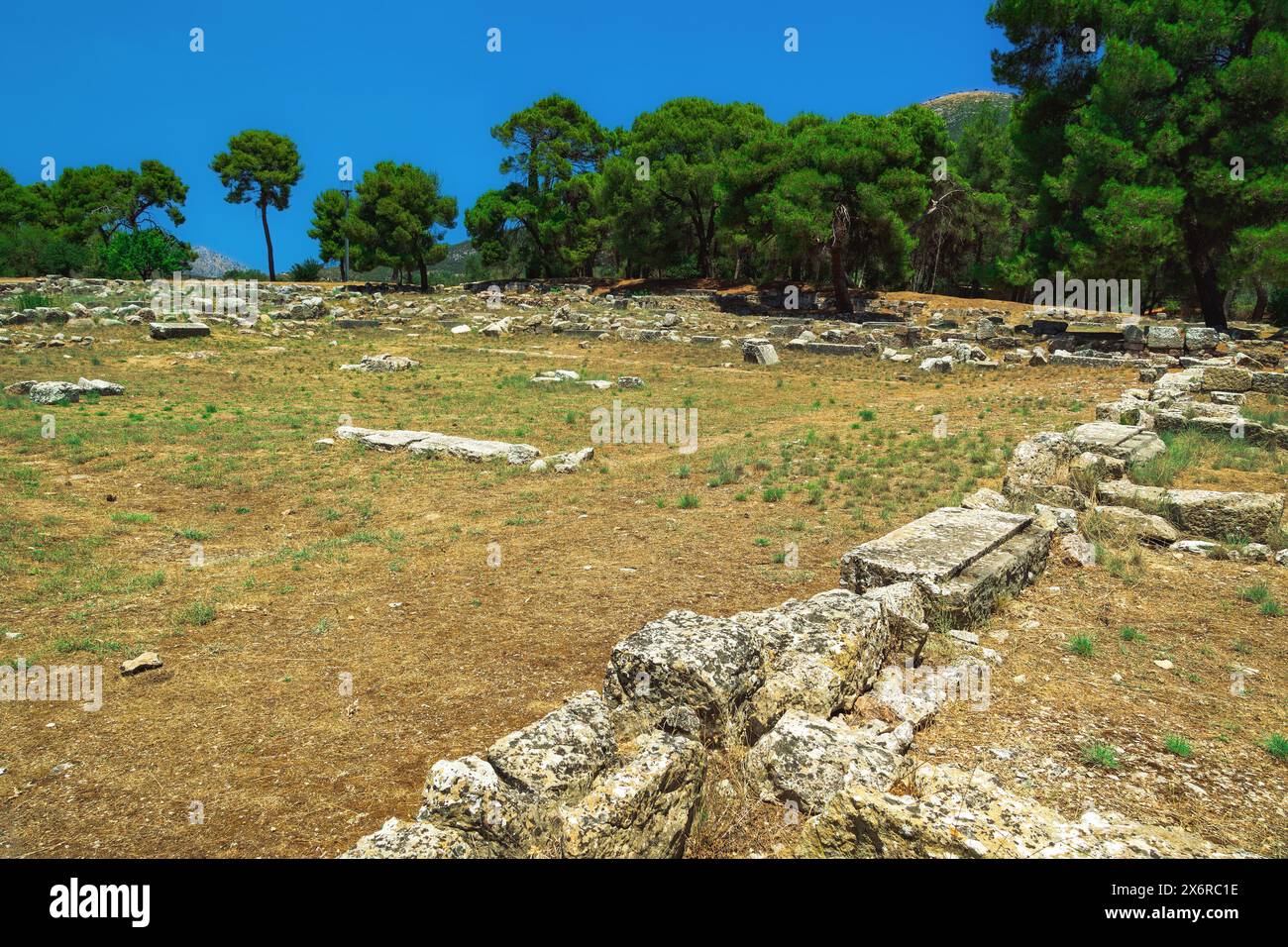 Epidaurus, Greece ancient ruins at the Archaeological area of the ...