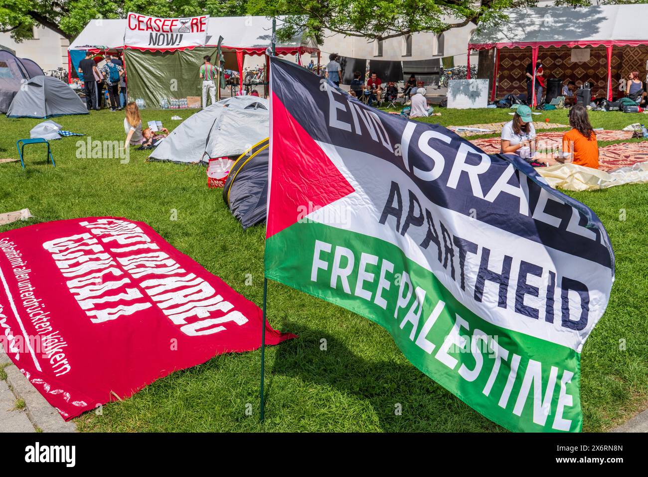 Gartenflagge „Support Humanity Not Genocide“ – Doppelseitig, 30x45 Cm, Polyester