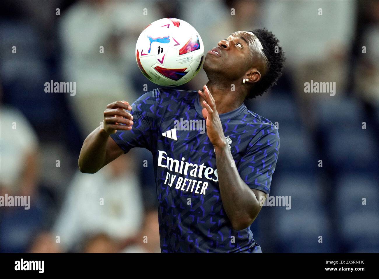 Madrid, Spain. 14th May, 2024. Vinicius Jr of Real Madrid during the La Liga match between Real Madrid and Deportivo Alaves played at Santiago Bernabeu Stadium on May 14, 2024 in Madrid, Spain. (Photo by Cesar Cebolla/PRESSINPHOTO) Credit: PRESSINPHOTO SPORTS AGENCY/Alamy Live News Stock Photo
