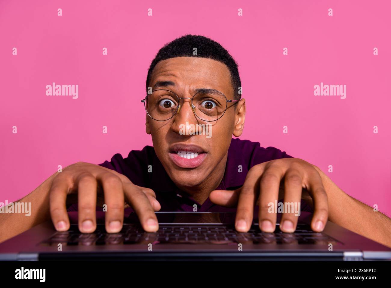 Sad Typing Sad computer player hi-res stock photography and images - Alamy