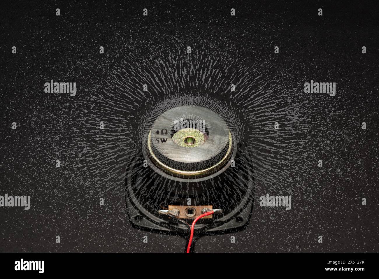 fields around a loudspeaker used with electricity to generate