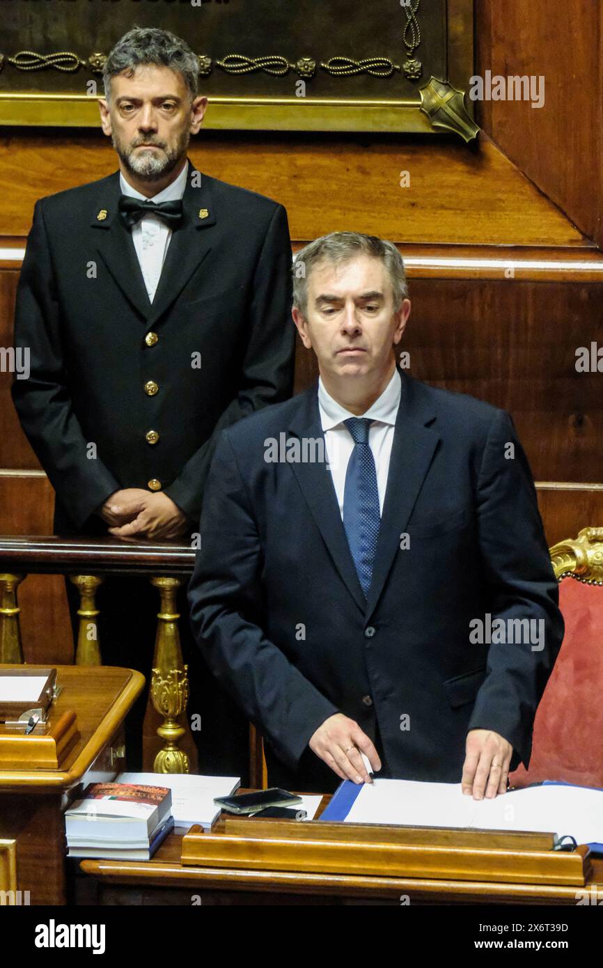 Senato Rome Roma, Italia. 16th May, 2024. Federico Toniato durante il question time ...