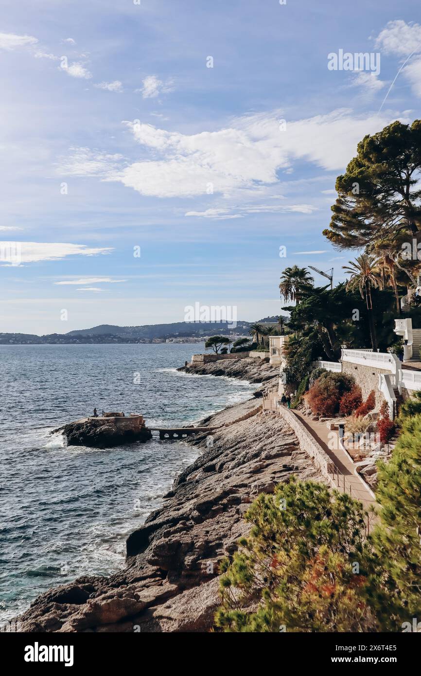 View of the coastal area of Cap d'Ail in the south of France Stock ...