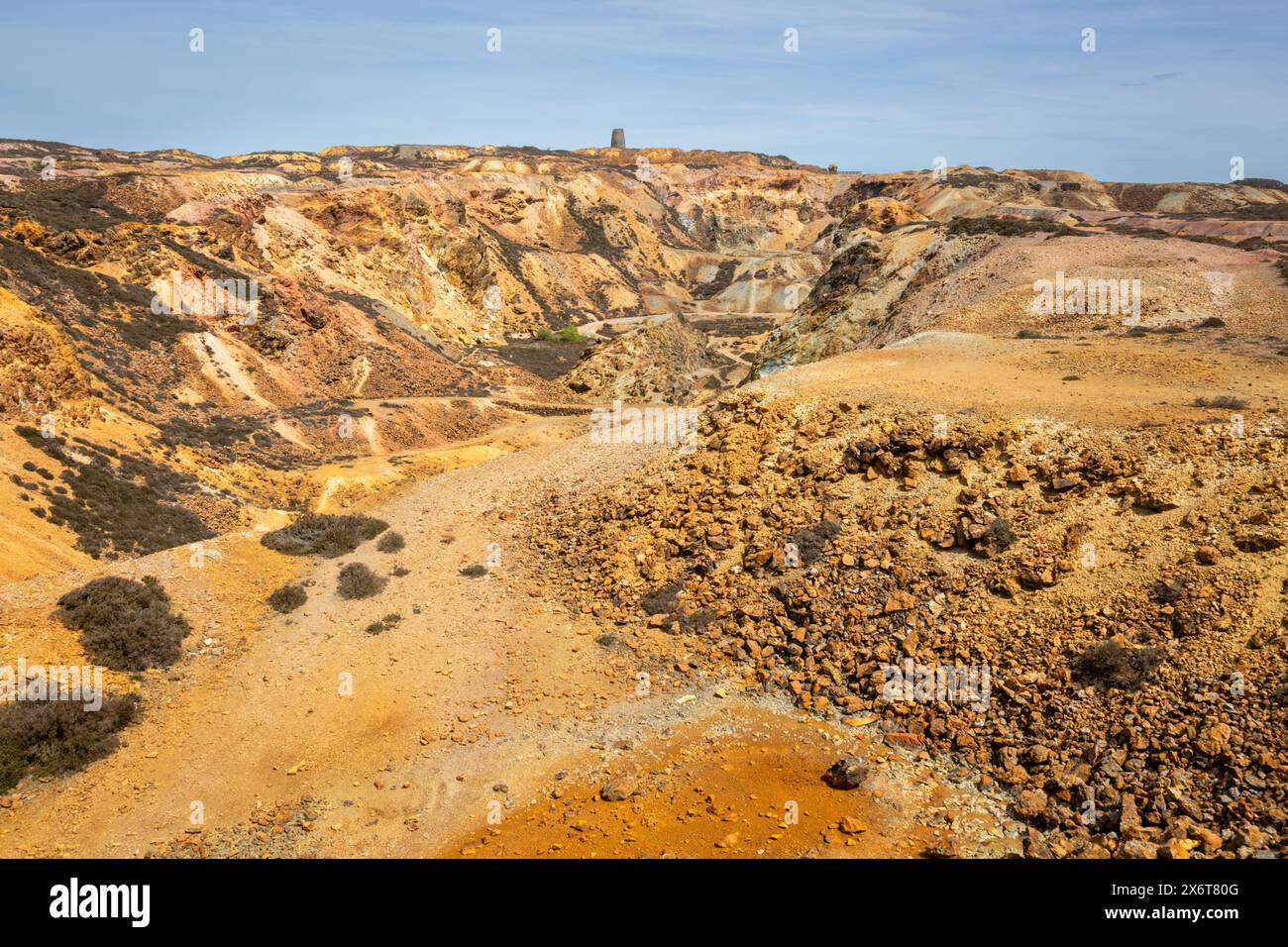 Parys Mountain disused copper mine, Anglesey, Wales, UK 2024 Stock Photo