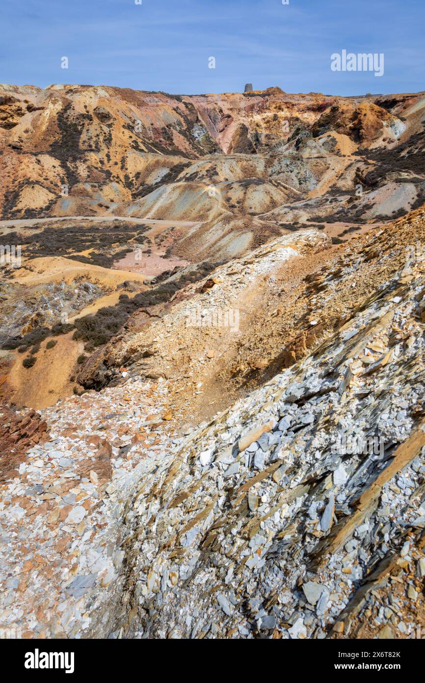 Parys Mountain disused copper mine, Anglesey, Wales, UK 2024 Stock Photo