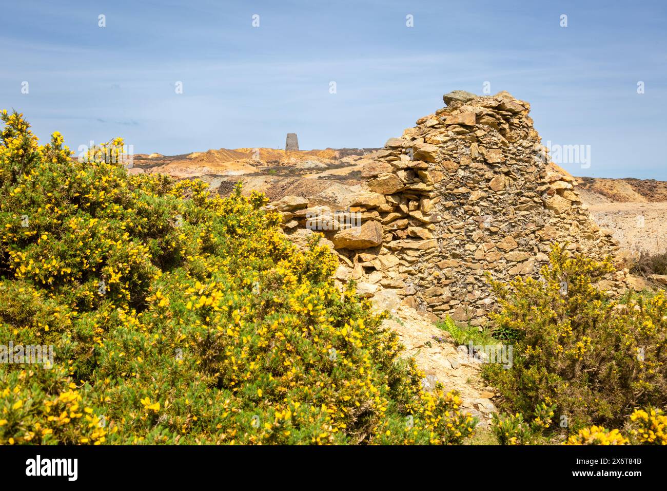 Parys Mountain disused copper mine, Anglesey, Wales, UK 2024 Stock Photo
