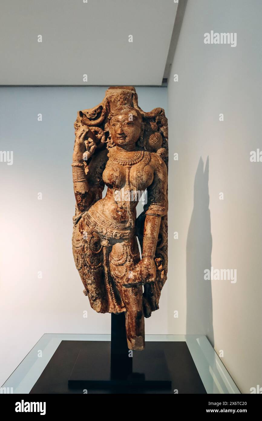 Polychromed Indian Tiger Figure From Karnataka - 19th Century Polychromed Indian Tiger Figure From Karnataka - 19th Century