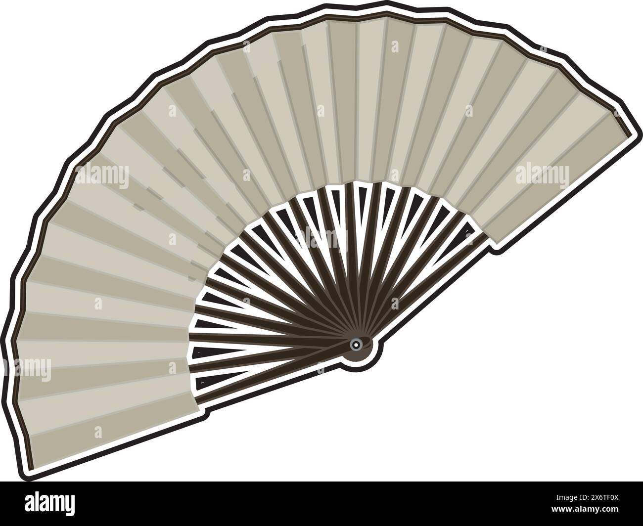 Folding Hand Fan Stock Vector