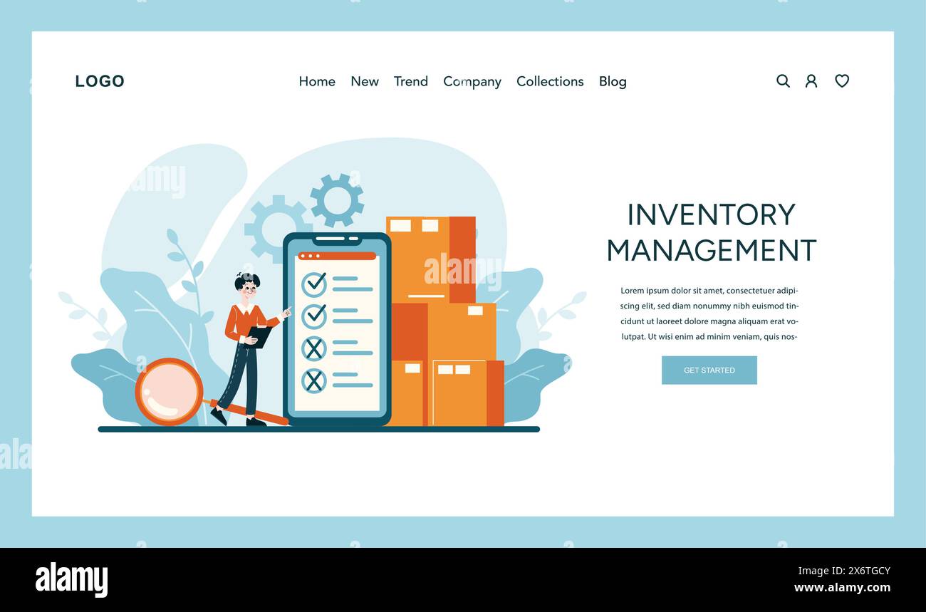 Inventory Management concept. Organized stock control and efficient ...
