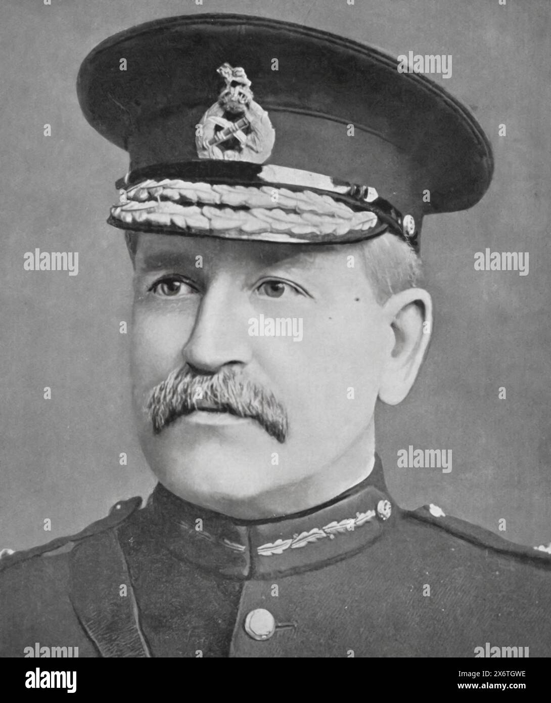 A portrait of General Sir Charles C. Monro, Supreme Commander of the British troops in the Balkan area during the First World War. Monro is notable for his role in the successful evacuation of Allied forces from Gallipoli in 1915, following a failed campaign to secure a sea route to Russia. His leadership and actions saved many lives during that operation. Stock Photo