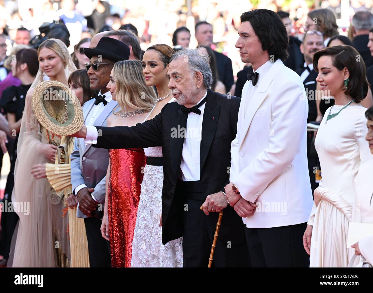Cannes france may 16th 2024 grace van der waal giancarlo esposito