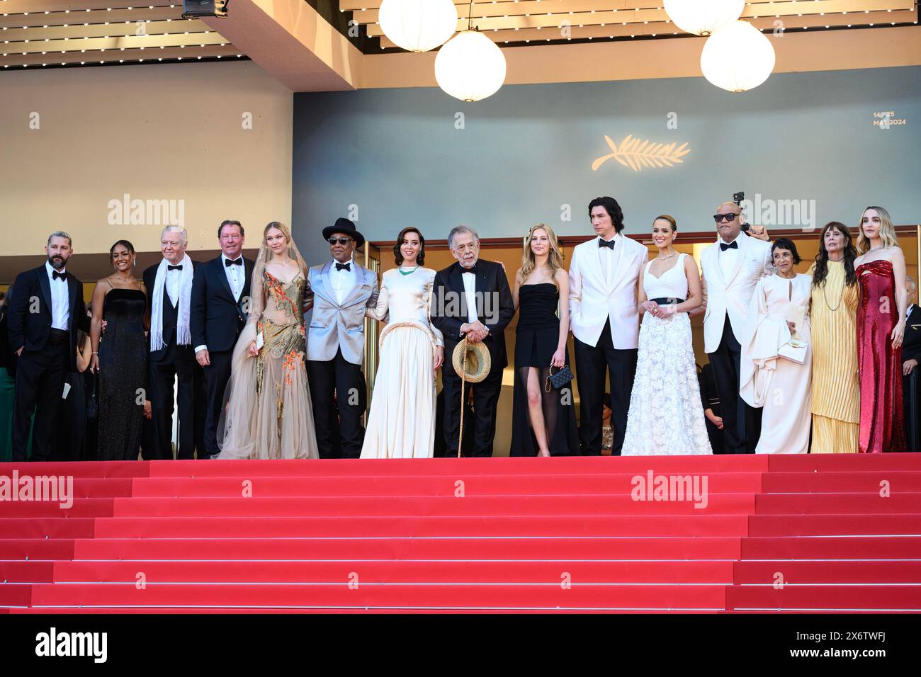 Cannes france may 16th 2024 shia labeouf jon voight grace van der