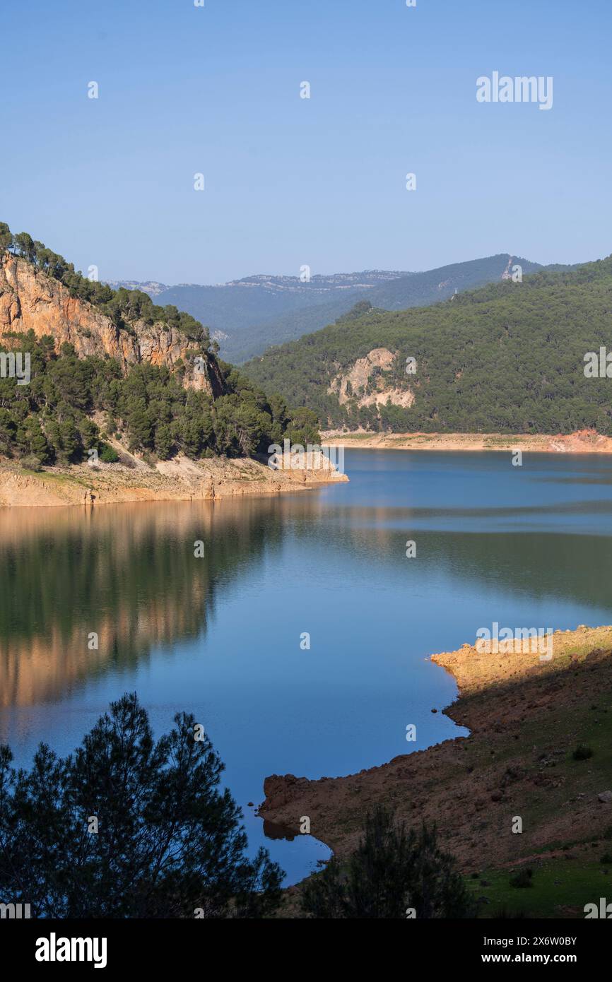 Tranco reservoir - El Tranco de Beas-, Natural Park of the Sierras de Cazorla, Segura and Las Villas, Jaén province, Andalusia, Spain. Stock Photo
