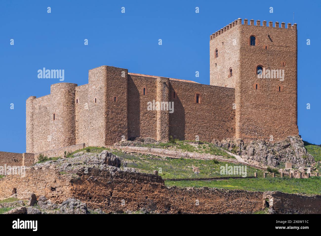 Segura de la Sierra Castle, Sierra de Segura region, Jaén province, Andalusia, Spain. Stock Photo