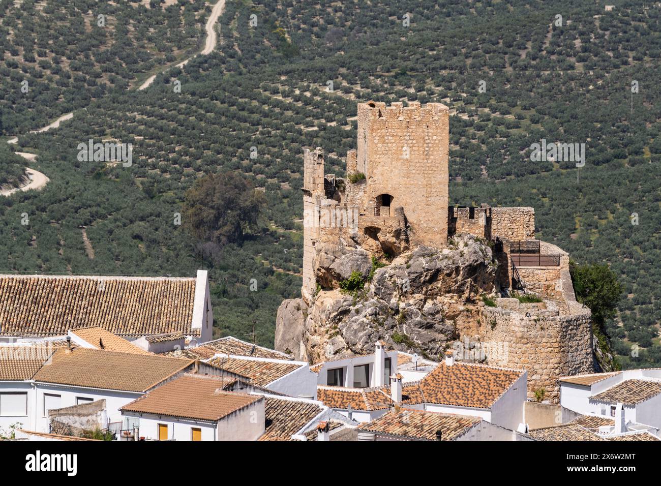 Zuheros , Rock Castle, Sierra Subbética Natural Park, province of Córdoba, Andalusia, Spain. Stock Photo