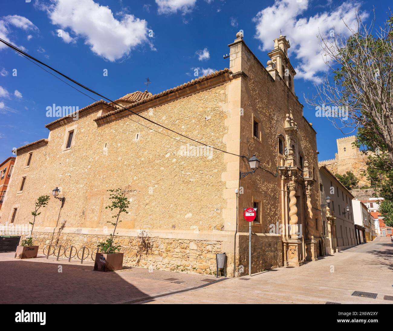 conventual church of the Augustinian nuns, Almansa, Albacete province, Castilla-La Mancha, Spain. Stock Photo