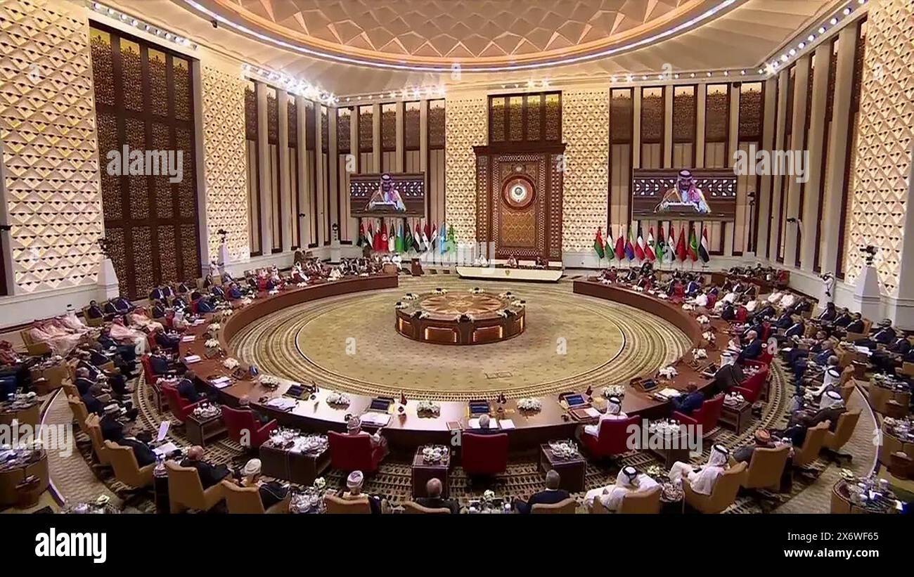 Manama, Bahrain. 16th May, 2024. The 33rd Arab League Summit meets in Manama, Bahrain, on Thursday, May 16, 2024. Photo by Bahrain News Agency/UPI Credit: UPI/Alamy Live News Stock Photo