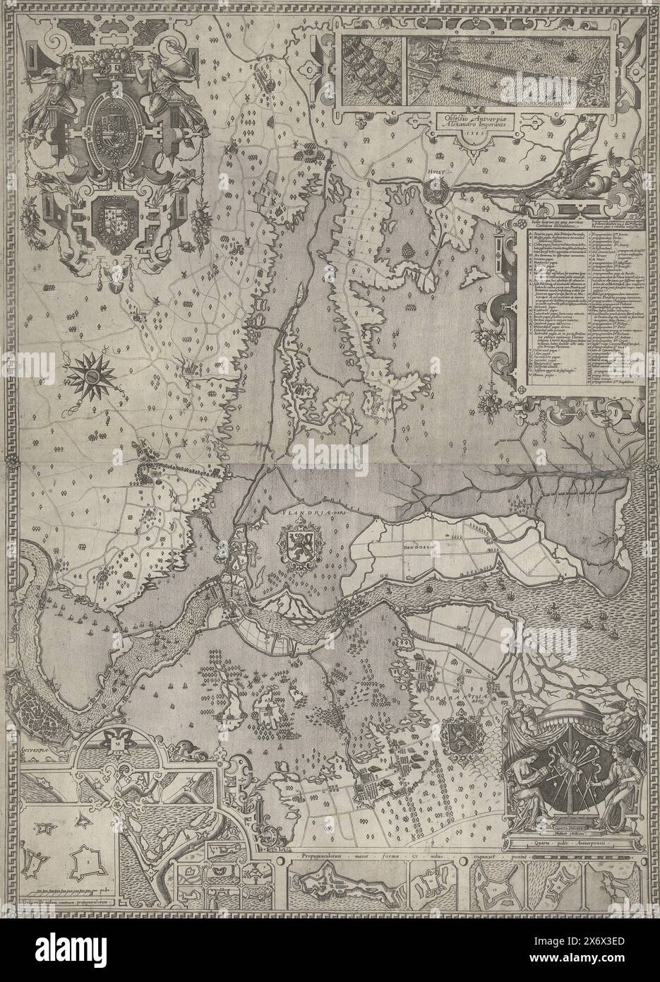 Siege of Antwerp by Farnese, 1585, Obsessio Antverpiae Alexandro ...