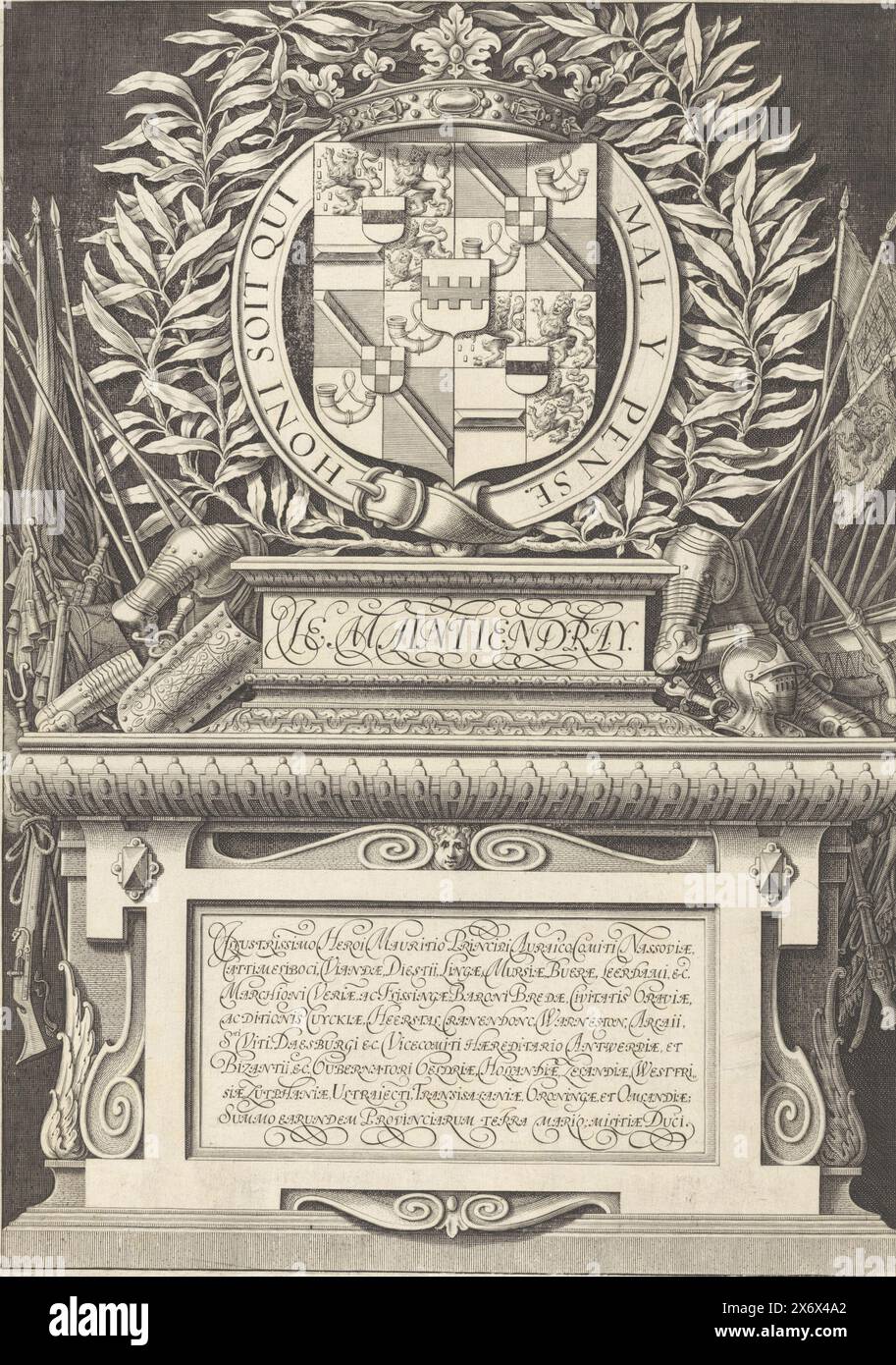 BRITANNIA Signed HONI SOIT QUI MAL Y PENSE Stamped Brass