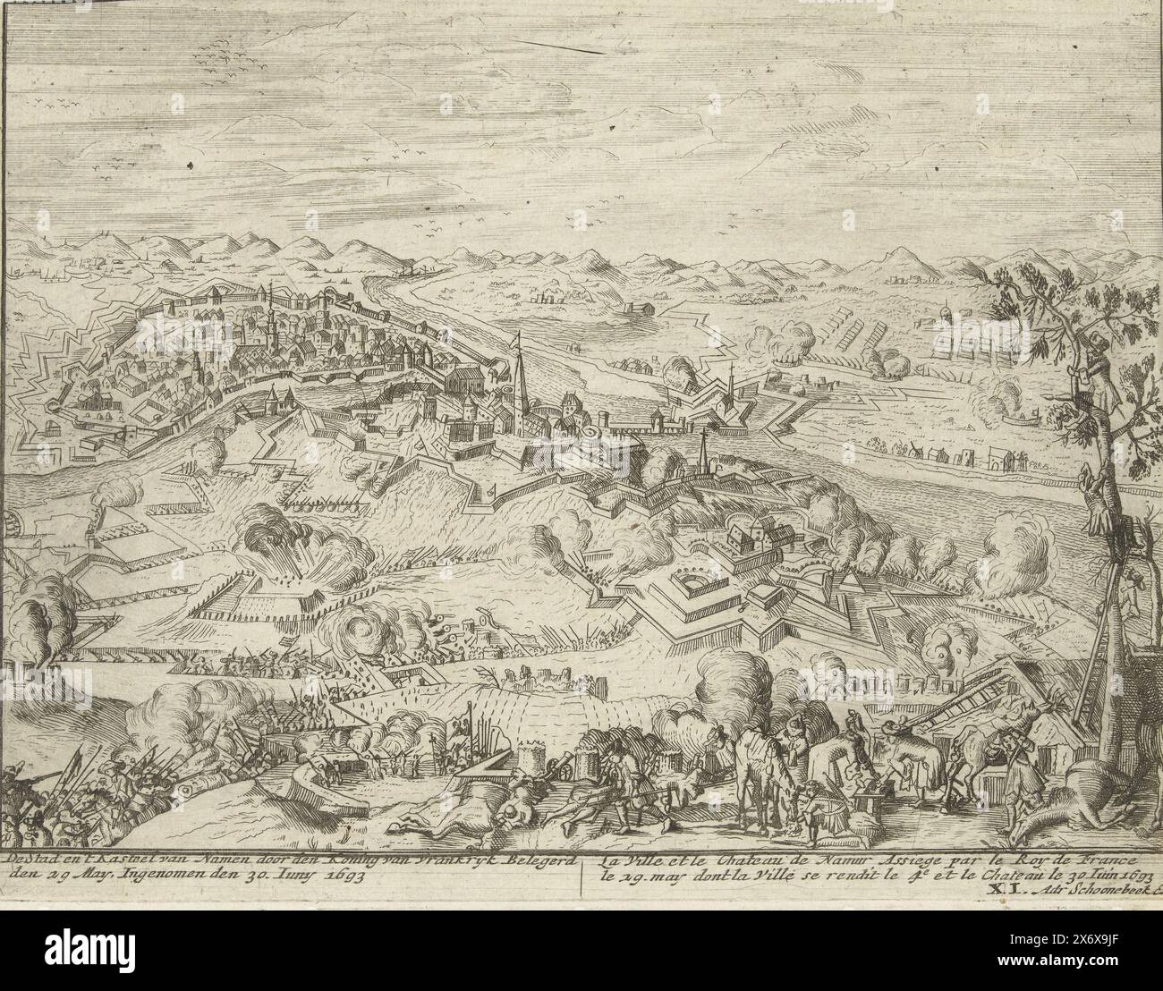 Siege and capture of Namur by the French, 1692, The City and Castle of ...