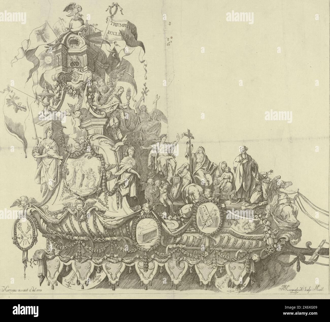 Triumph chariot at the 1000th anniversary of Saint Rumbold, 1775 ...