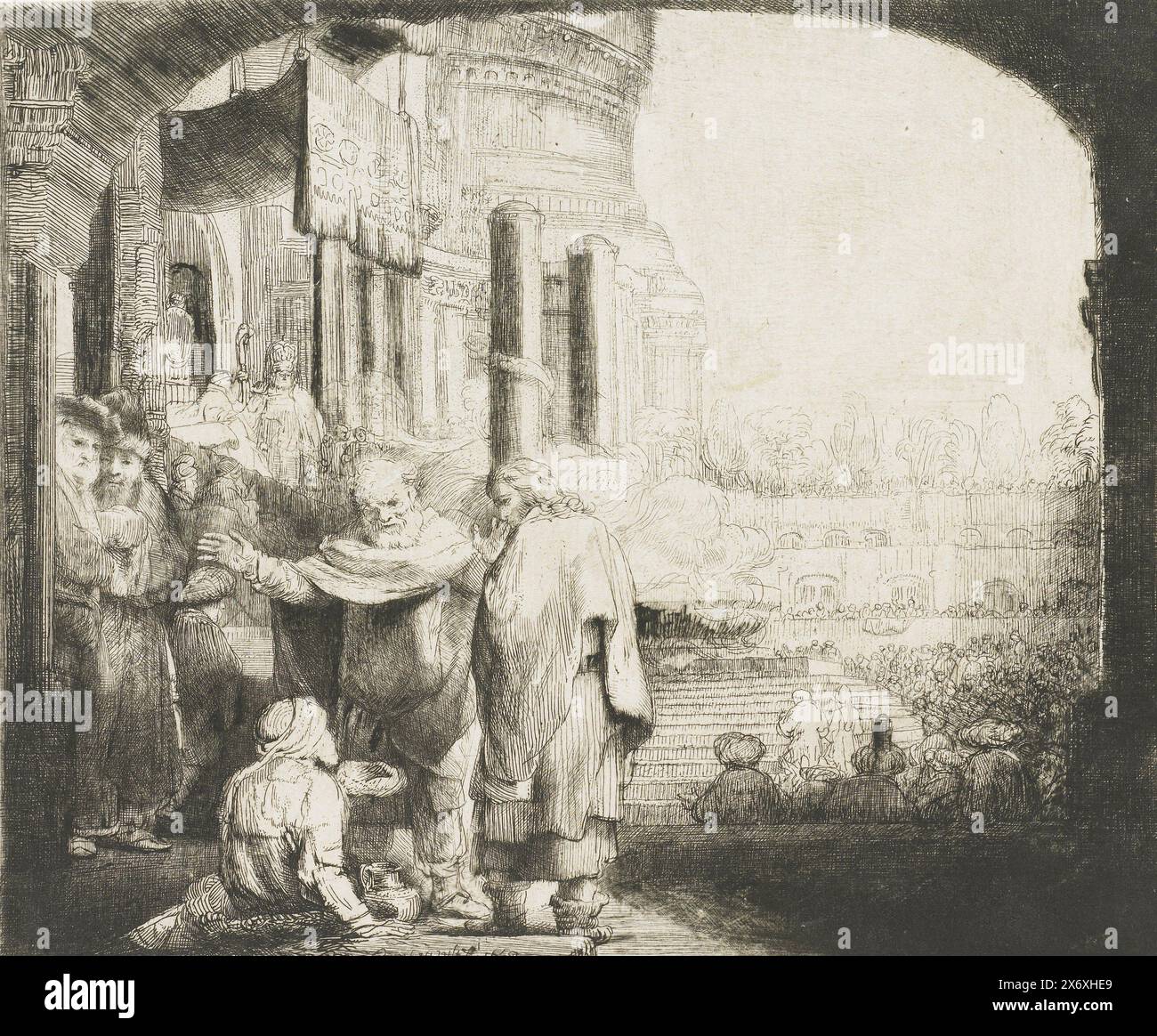 Peter and John heal a paralyzed man at the temple gate. The performance ...