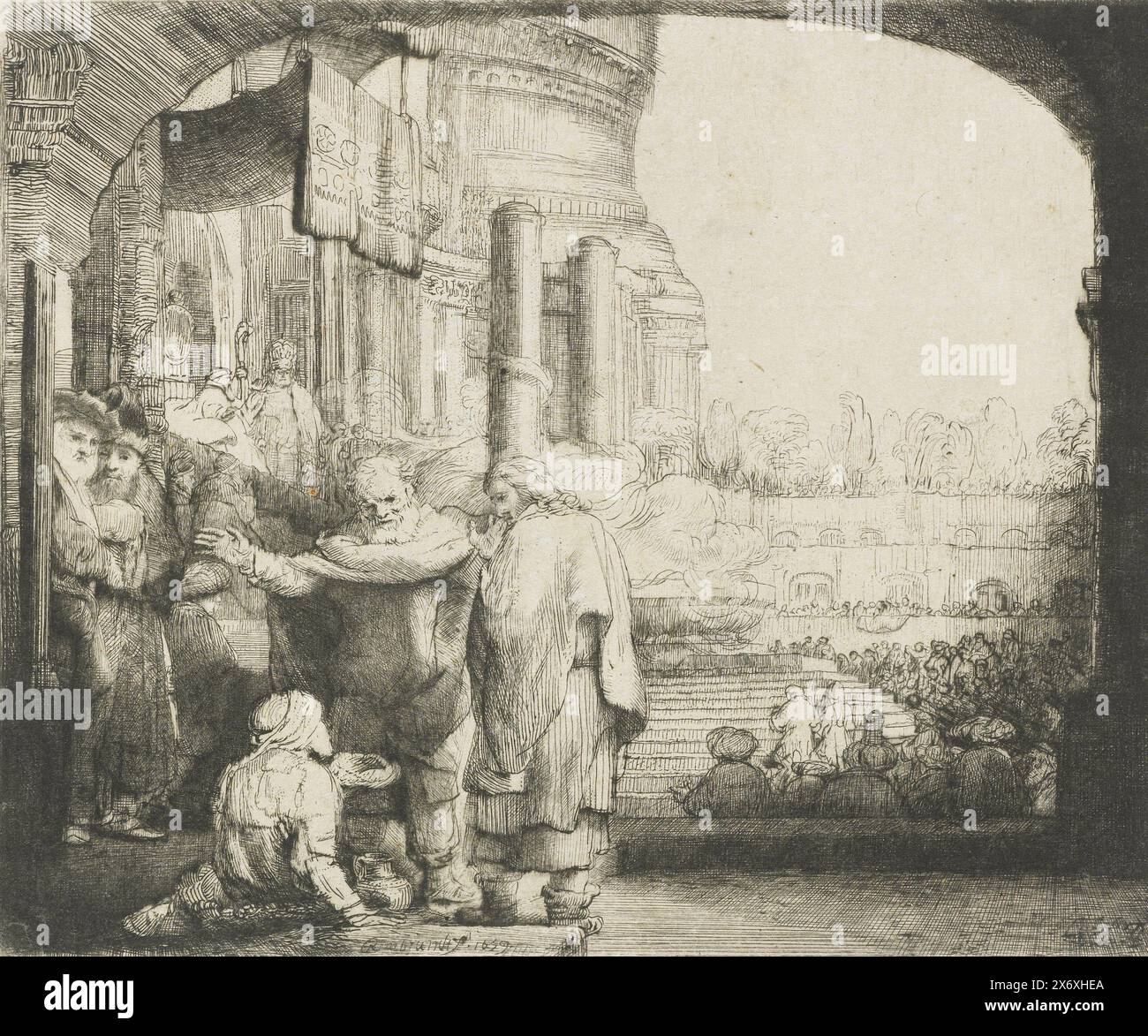Peter and John heal a paralyzed man at the temple gate. The performance ...