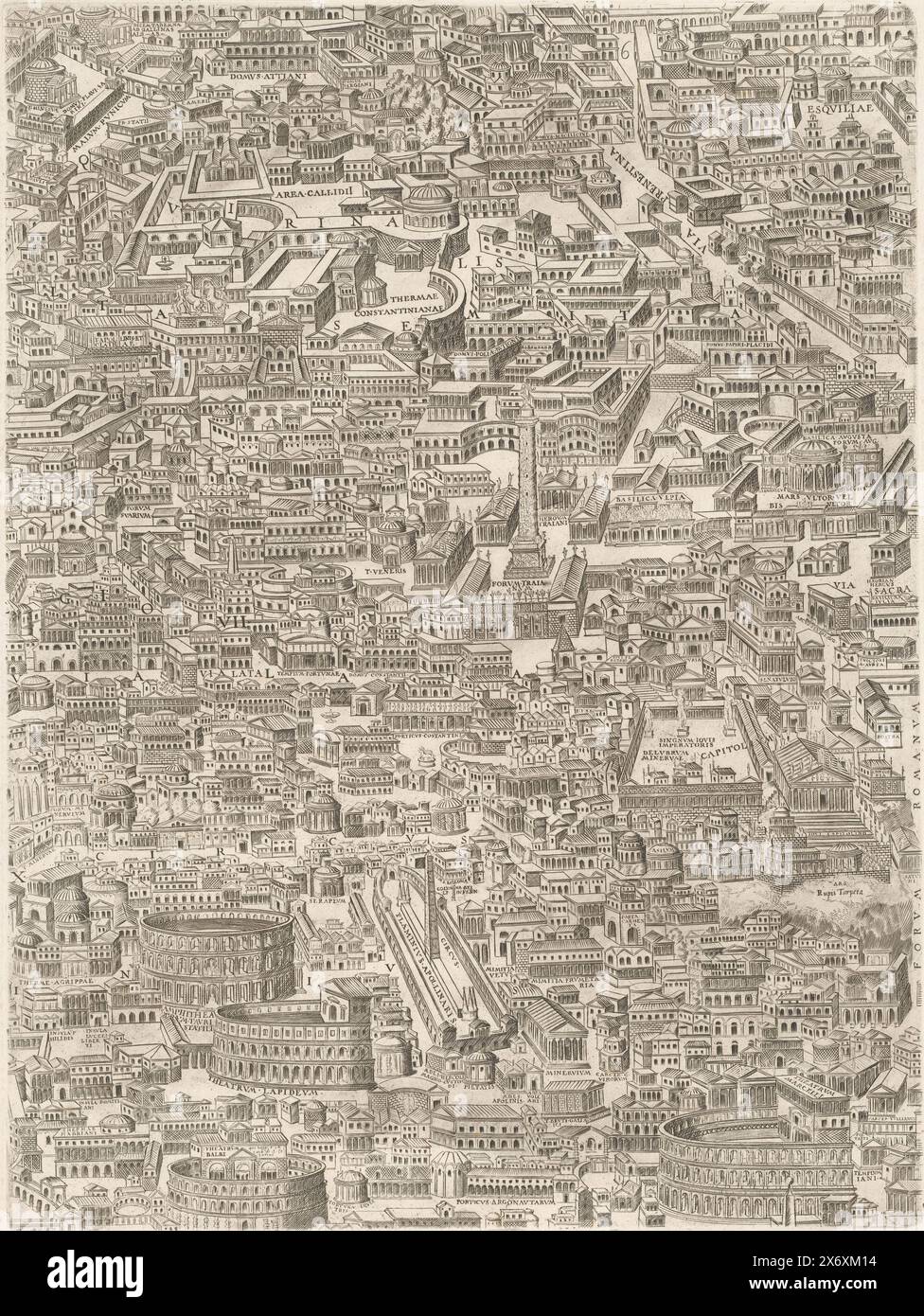Map of Rome in Roman times (sixth part), Anteiquae urbis image ...