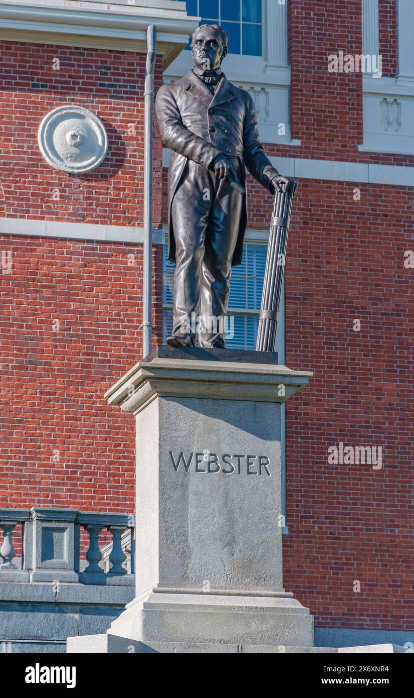 Monument to Daniel Webster, Boston MA USA Stock Photo