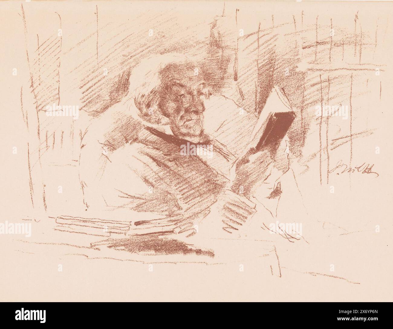 Portrait of Mr. Gladstone, print, print maker John Mc Lure Hamilton