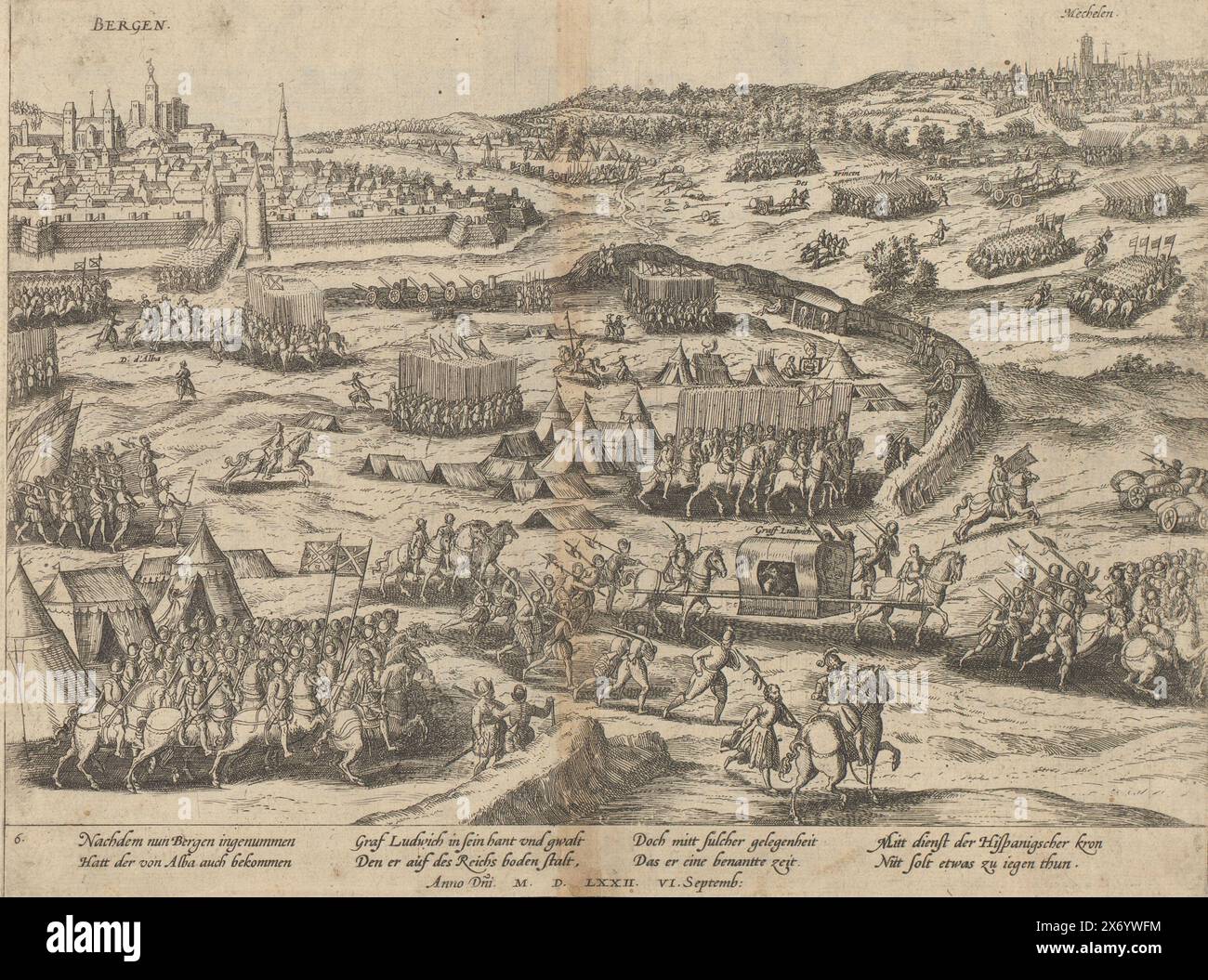 Louis of Nassau leaves Bergen, 1572, Series 6: Dutch Events, 1571-1576 ...