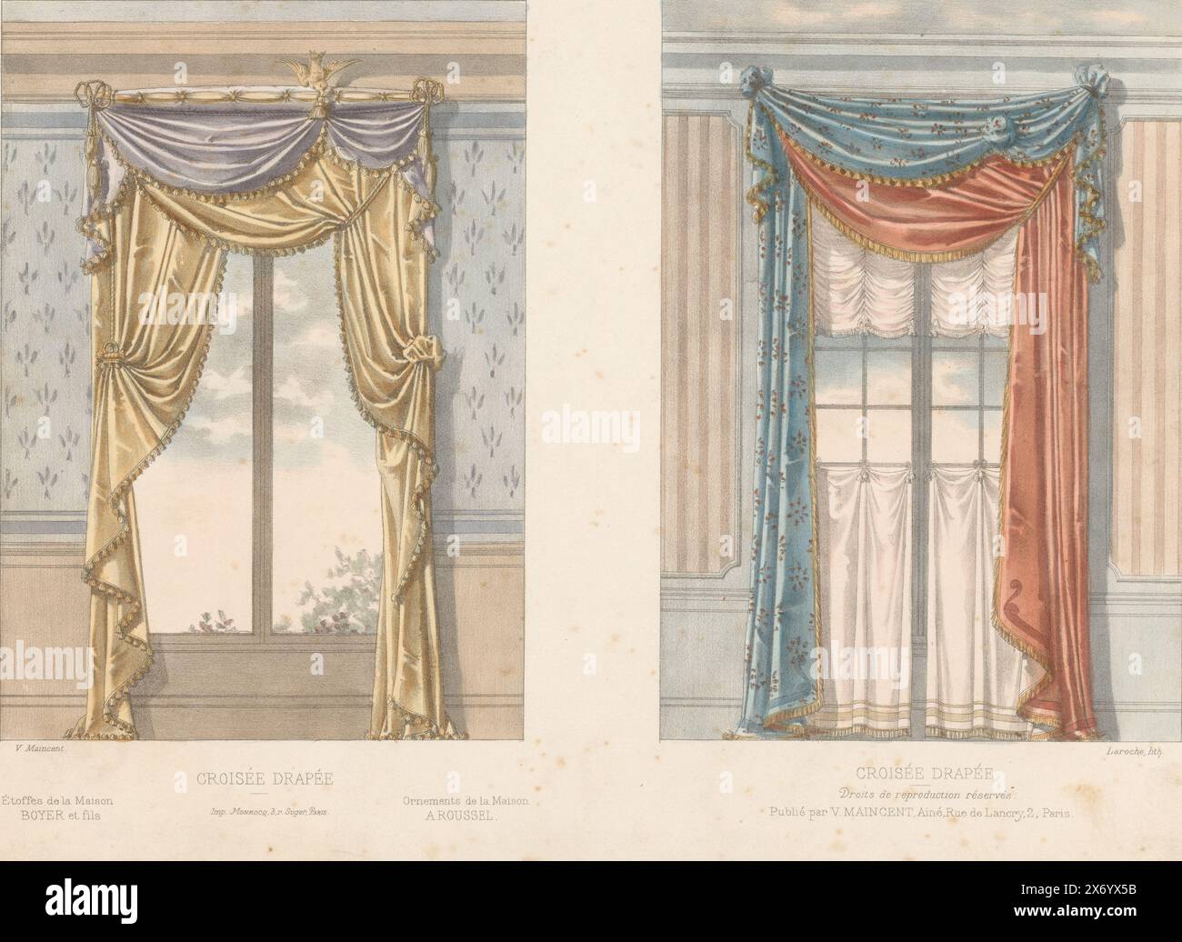 Draped Windows Two windows with curtains, Croisée drapée (title on object), L ...