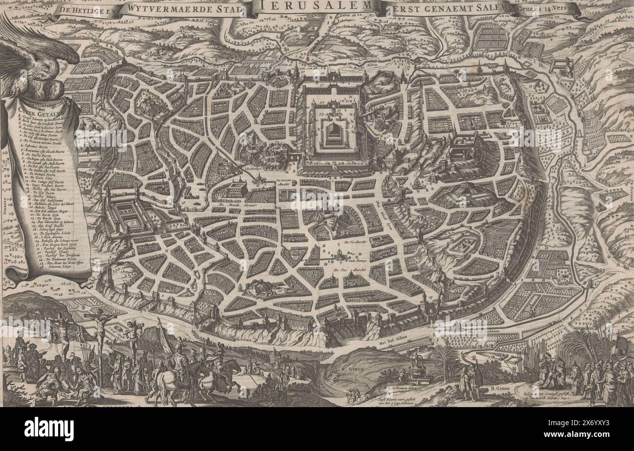 Bird s eye View Of Jerusalem De Heylige And Wytvermaerde Stadt bird-s-eye-view-of-jerusalem-de-heylige-and-wytvermaerde-stadt