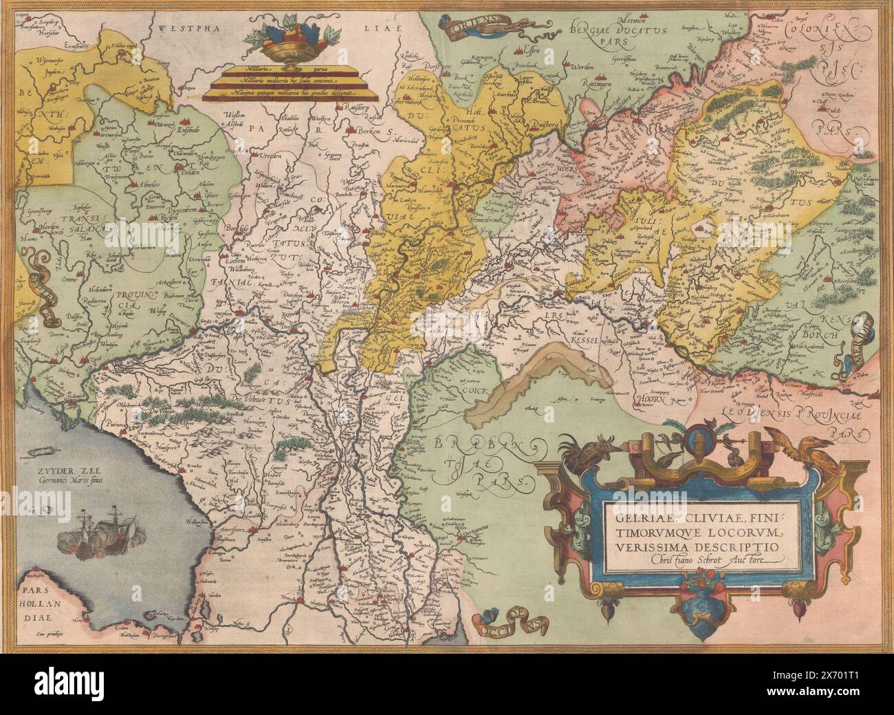 Map of Gelderland, Gelriae, Cliviae, finitimorumque locorum verissima ...