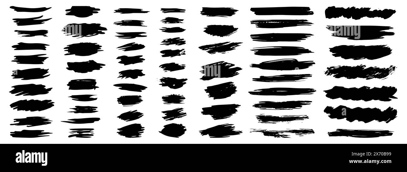 Set of black paint, ink brush strokes Stock Vector Image & Art - Alamy