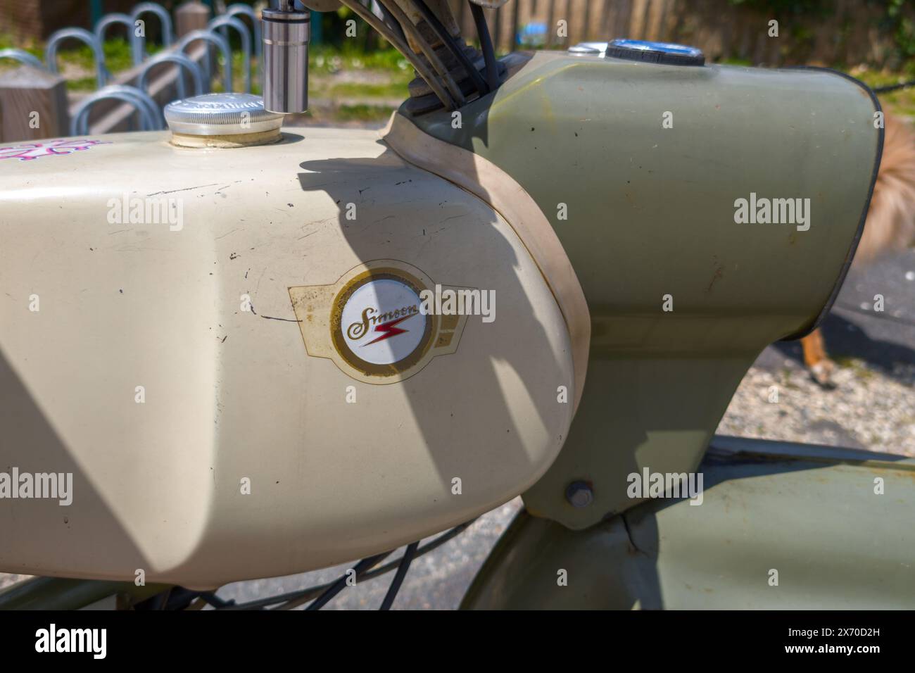 Bordeaux , France -  05 12 2024 : Simson Schwalbe GDR moped logo brand and text sign on ancient scooter east germany ddr Stock Photo