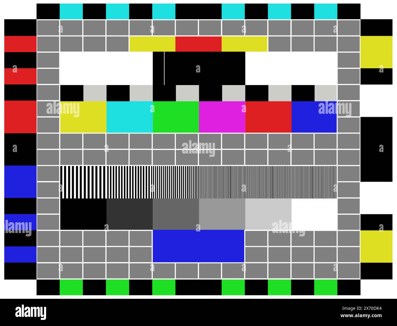 Electronic Test Pattern One Stock Photo - Alamy