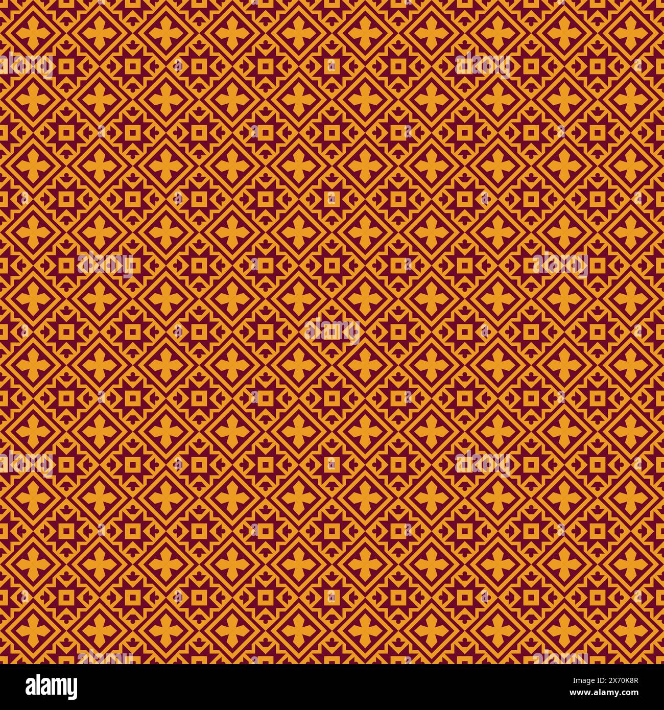 Seamless pattern of decorative tiles in retro style. Vector ...