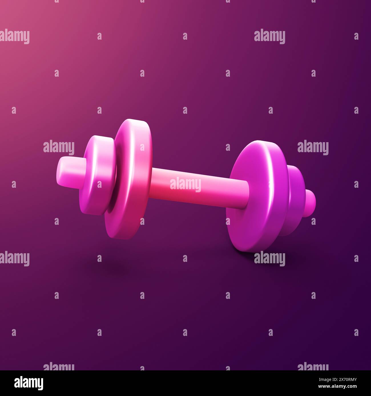 Gym barbell - stylized 3d CGI icon object, Not gen Ai Stock Photo - Alamy
